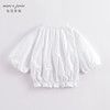 马克珍妮春夏新款 女童北欧风花苞袖一字领纯棉衬衫230315 商品缩略图3