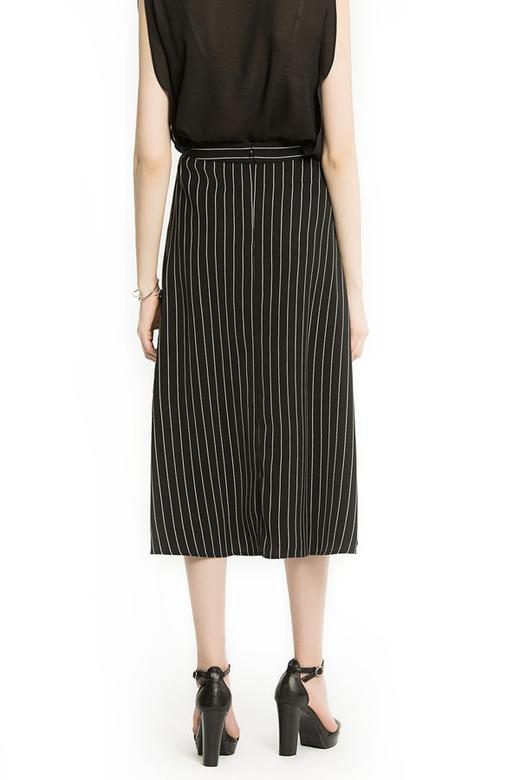 AVA 条纹A字中长半裙 1823 商品图2