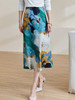 米思阳2026夏季新款时尚水彩印花中长裙顺滑显瘦a字半身裙女0630 商品缩略图2