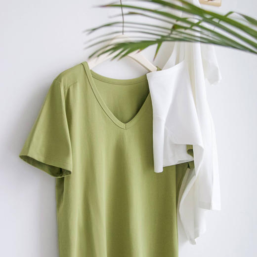 女士V领索罗纳凉感科技面料短袖 商品图11