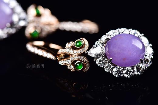【春光烂漫】紫翡镶钻耳钩   EZ2302125 商品图5