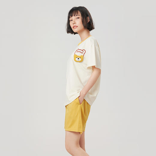 都市丽人32支CVC单面薄短袖家居服睡衣LH32D3 商品图1