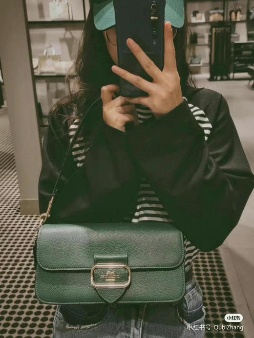 绿色25折 ¥1180！Coach Morgan腋下包🔥蔻驰新品摩根法棍包，复古墨绿色真的太戳我了～ 商品图7