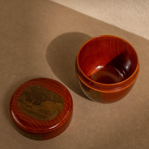 木胎莳绘诗文茶入 商品图2