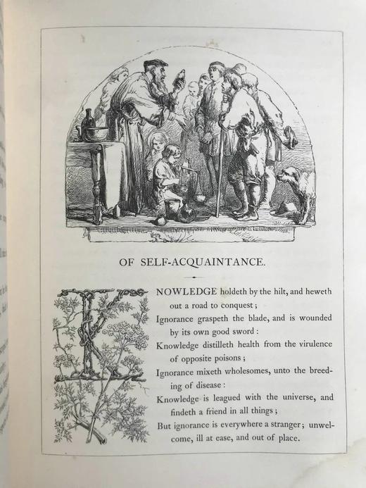 含藏书票特装本！约19世纪后期 塔珀《格言哲学》 约60幅插图 全真皮精装18开 商品图12