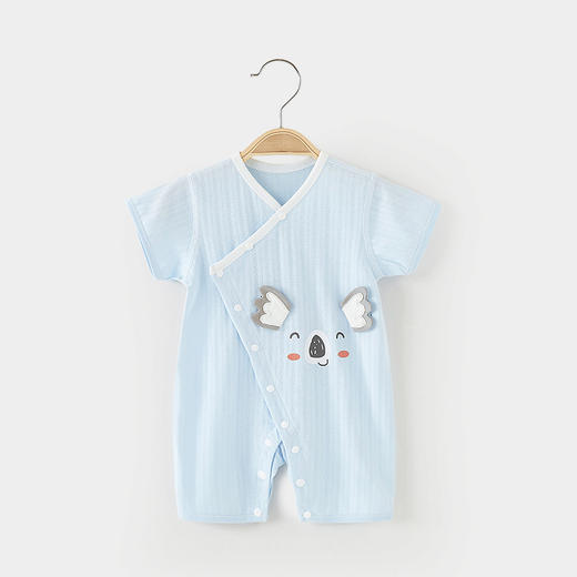 新生儿衣服婴儿短袖连体衣夏季男女宝宝和尚服夏薄款无骨哈衣爬服 商品图2