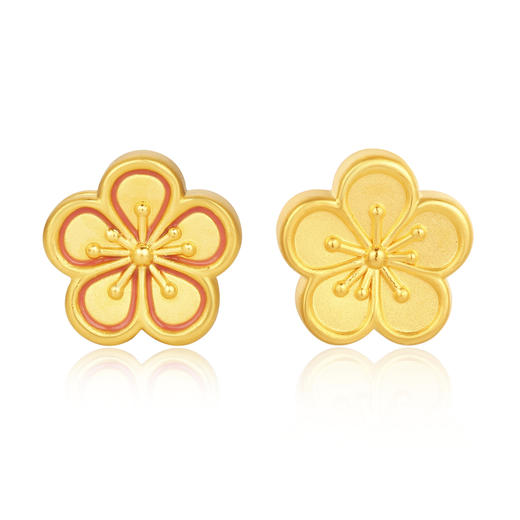 MEMORA诗普琳迷幻森林足金黄金桃花转运珠HP536701 商品图0