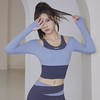 春秋新款瑜伽运动上衣，长袖普拉提训练健身免穿文胸速干假两件CD-JYMC024 商品缩略图7