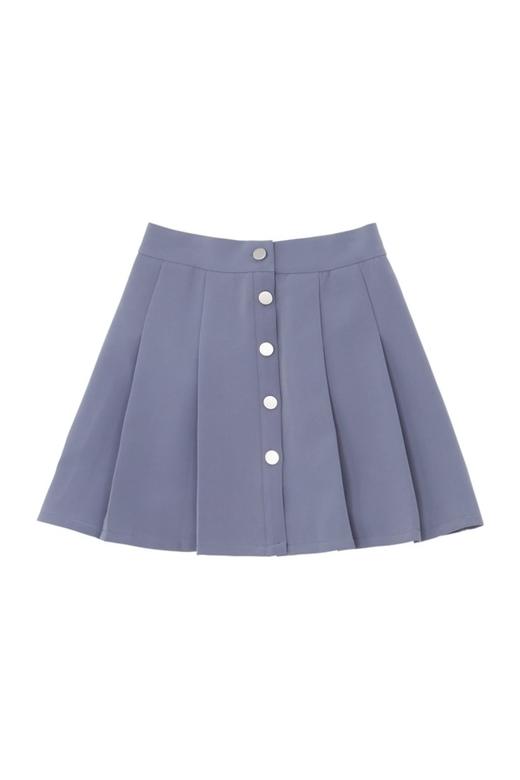 ZVY 灰蓝色高腰百褶短裙 5207 商品图4