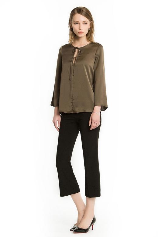 Monki 黑色微喇九分裤 1253 商品图3