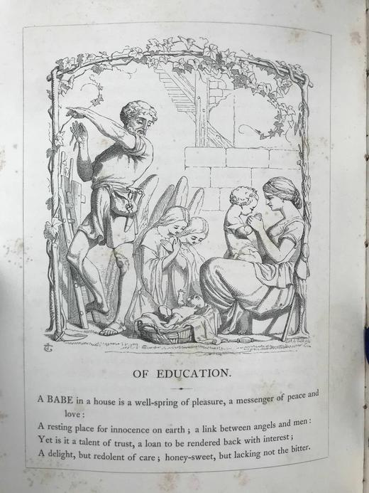 含藏书票特装本！约19世纪后期 塔珀《格言哲学》 约60幅插图 全真皮精装18开 商品图8
