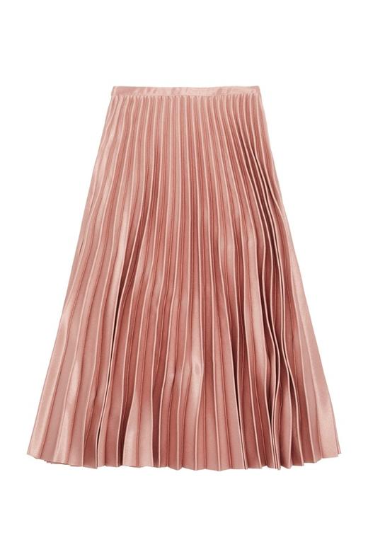 AVA 棕红百褶高腰半裙 5614 商品图4