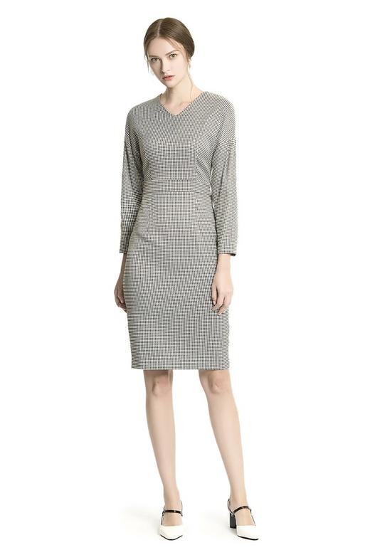 OCTAVIA 黑白格子连衣裙 1605 商品图0