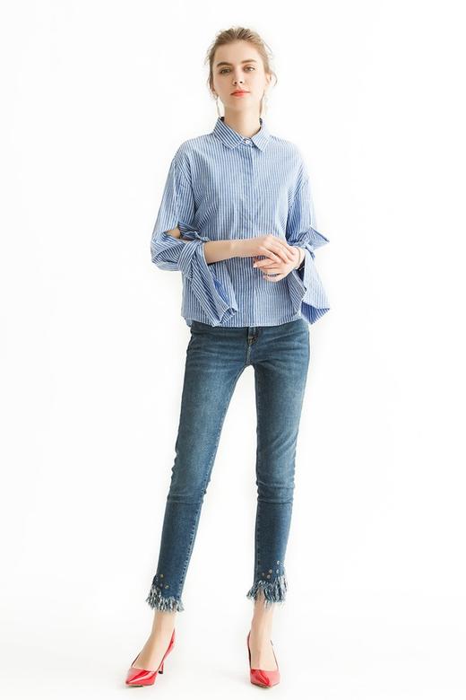 ZARA 毛边直筒九分牛仔裤 1513 商品图3