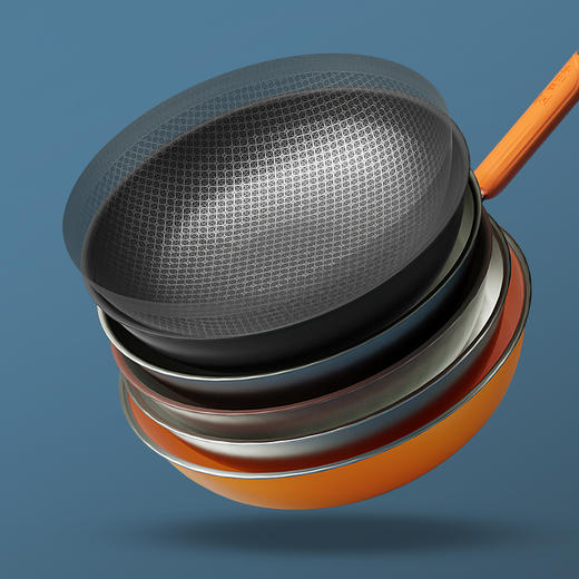 康巴赫大桔蜂窝炒锅不粘锅316L不锈钢32cm 商品图6