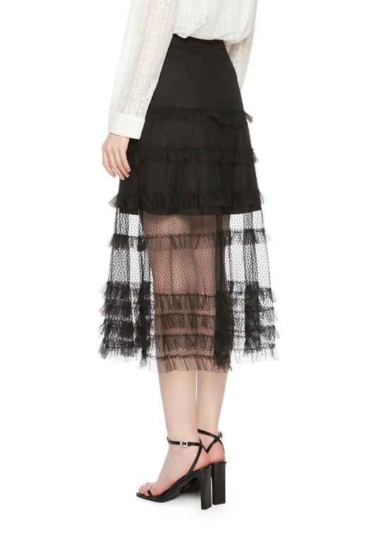 VERO MODA 双层半透明黑色半身裙 5871 商品图1