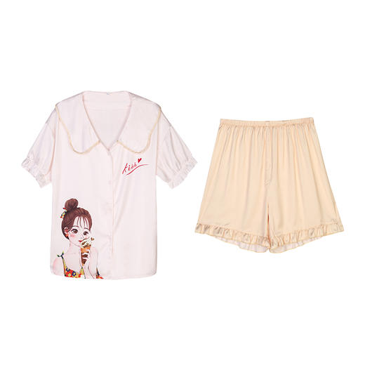 都市丽人冰雪丝薄短袖家居服睡衣LH31A3 商品图4