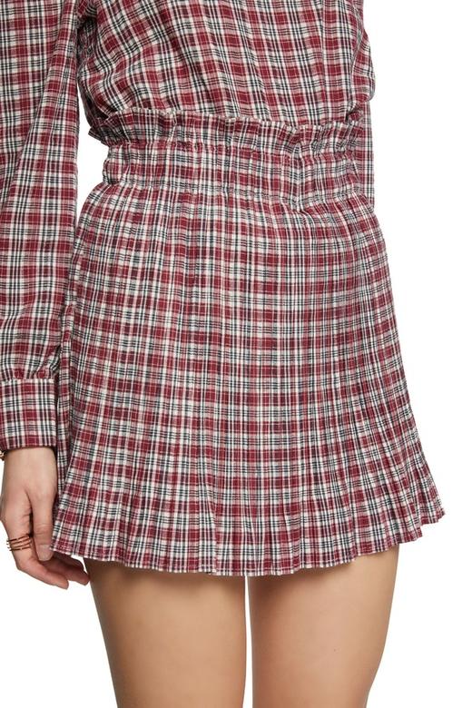 OCTAVIA 红色格纹高腰短裙 5454 商品图2