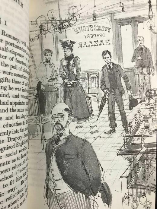 赫伯特·乔治·威尔斯《基普斯》 8幅插图 苍鹭出版社（HeronBooks）复古仿皮精装本 商品图10