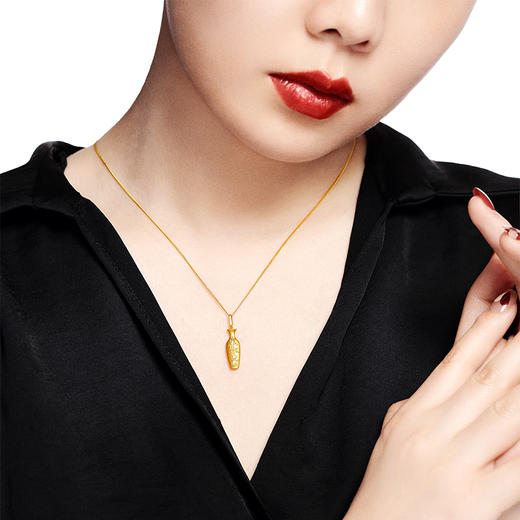 宫匠造办 皇家小小 观音宝瓶黄金吊坠 商品图4