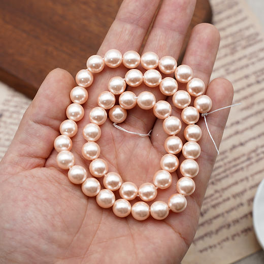 仿珍珠8mm珠料意卡米诺手串念珠单颗珠子散珠半成品 商品图2