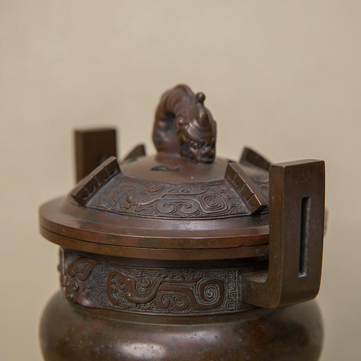 龟文堂铜三足鼎式香炉 商品图1