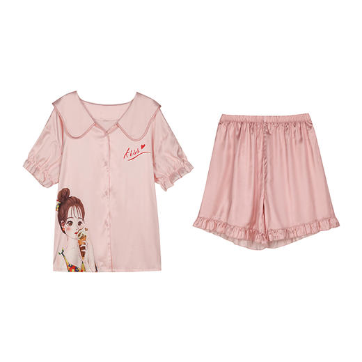 都市丽人冰雪丝薄短袖家居服睡衣LH31A3 商品图3