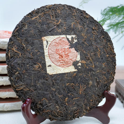 2005年老同志彩版普洱茶熟茶饼 稠糯细滑甜润 经典老同志老熟茶标杆 干仓真品茶香好品相 商品图9