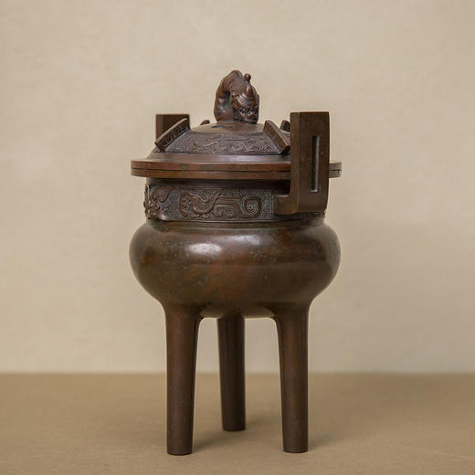 龟文堂铜三足鼎式香炉 商品图0