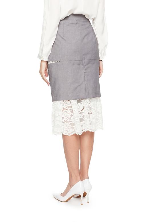 AVA 蕾丝拼接高腰包臀裙 5722 商品图1