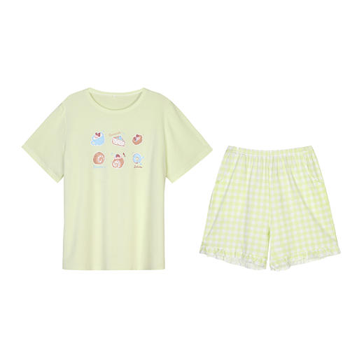 都市丽人牛奶丝拉架薄短袖家居服睡衣LH32C9 商品图3