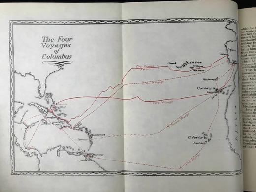 限量版毛边本！1930年 哥伦布航海记 5幅地图 布面精装16开 商品图5