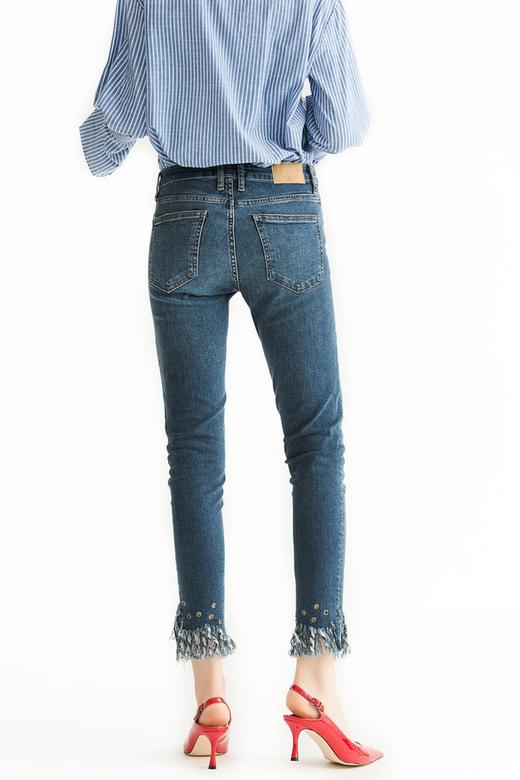 ZARA 毛边直筒九分牛仔裤 1513 商品图2