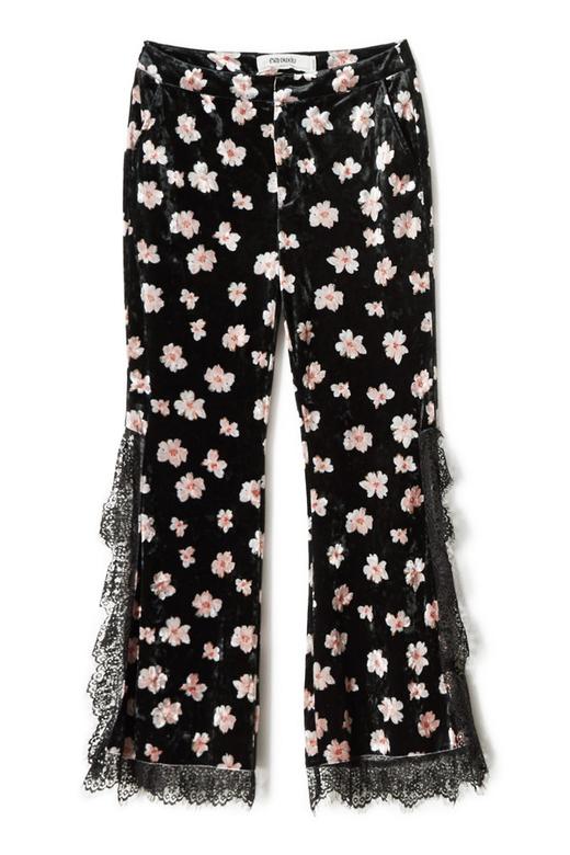 EVA OUXIU伊华欧秀 印花开衩喇叭裤 1525 商品图4