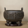 龟文堂铜饕餮纹双耳三足鼎式香炉 商品缩略图0