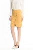 OCTAVIA 黄色钉扣开衩包臀半裙 1639 商品缩略图2