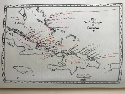 限量版毛边本！1930年 哥伦布航海记 5幅地图 布面精装16开 商品图4