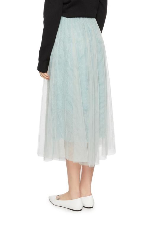 SUMMER & SAGE 粉蓝色半透视纱裙 5609 商品图1