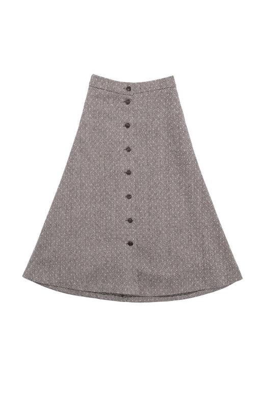 NOIR 人字纹高腰半身裙 5841 商品图4