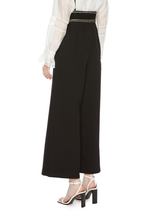 AVA 黑色阔腿背带裤 5956 商品图1