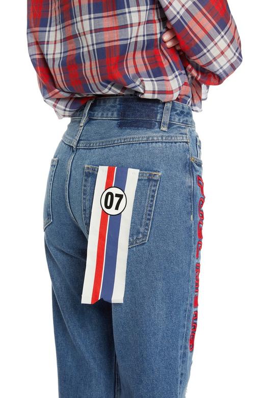 Mo&Co.摩安珂 字母饰破洞牛仔裤 5510 商品图2