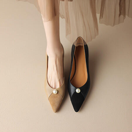 时尚百搭，真皮细跟高跟鞋HBP-5110 商品图3