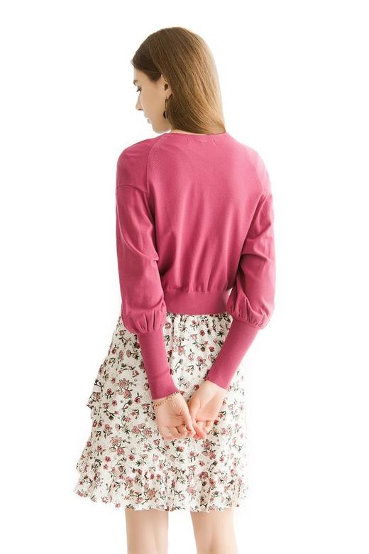 Snidel 桃红色宫廷风针织开衫 1508 商品图3