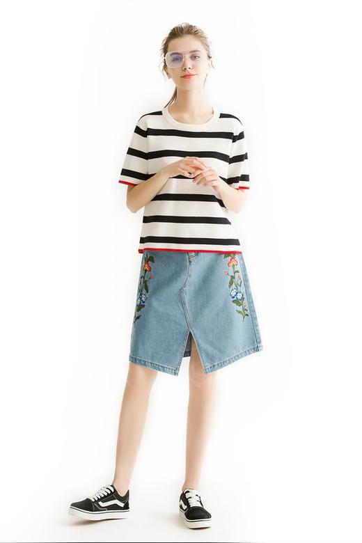 ZARA 撞色条纹圆领针织衫 1514 商品图1