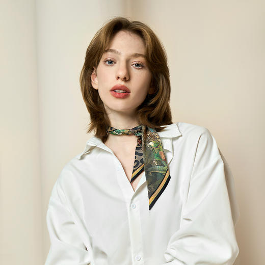 Solo seta真丝丝巾双层长巾桑蚕丝手腕巾时尚单品发带包手柄礼物 商品图1