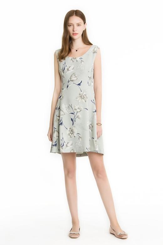 Snidel 薄荷绿花卉无袖连衣裙 1509 商品图0