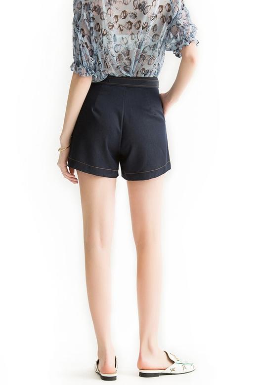 SUMMER & SAGE 牛仔蝴蝶结高腰短裤 1819 商品图2