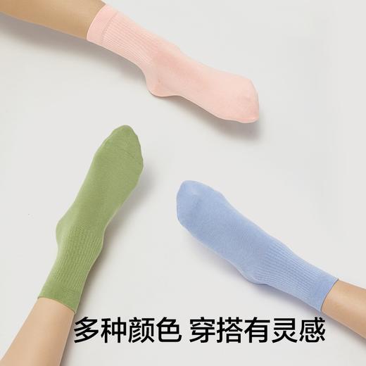 有棵树纯棉抑菌吸湿排汗女士中筒袜6双装C-S4002 商品图1
