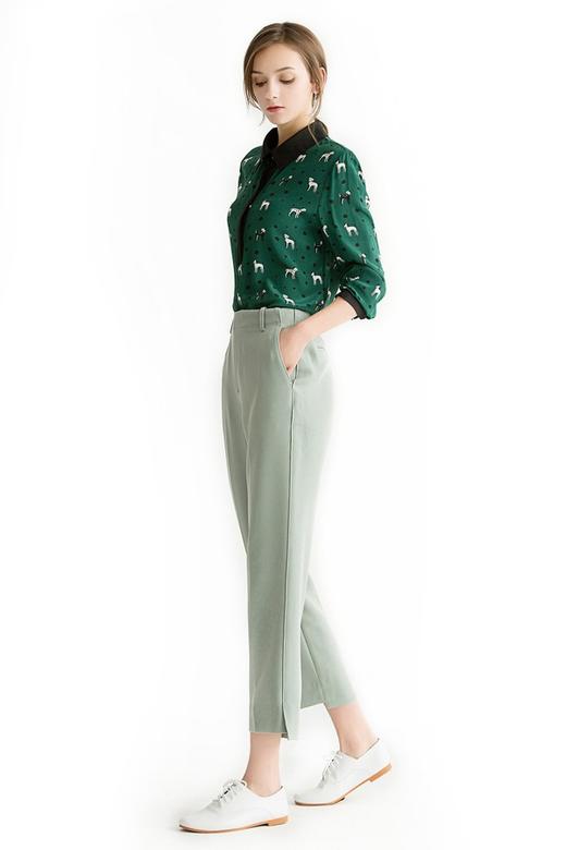 SINGLY 小狗印花雪纺衬衫 1177 商品图4