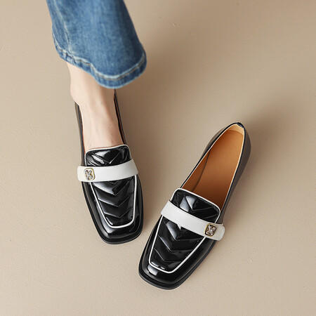 时尚气质，真皮低跟单鞋HBP-3897 商品图0